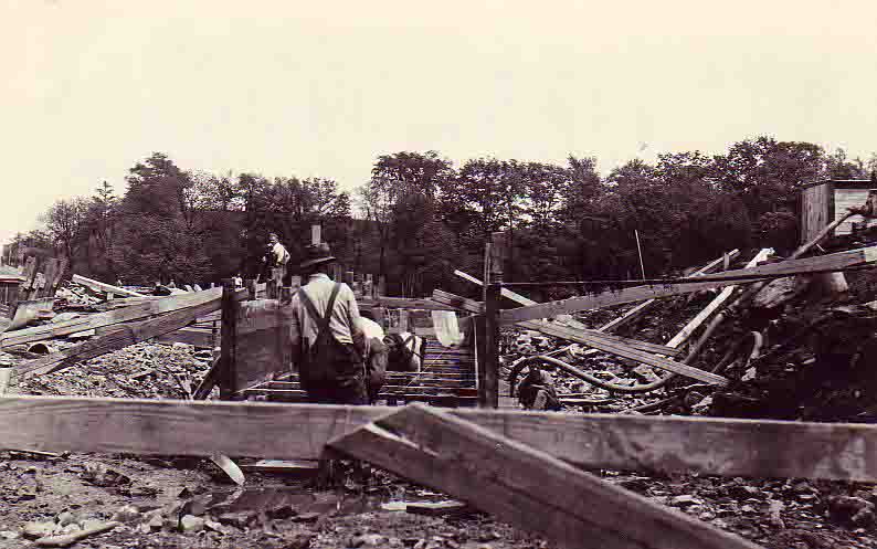 1924 Filter outh wall trench and forms looking eas